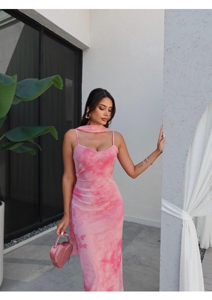 Batik Desen Drapeli Elbise modelleri