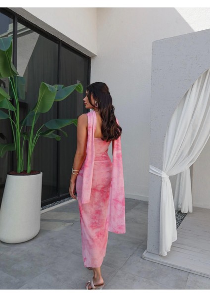 Batik Desen Drapeli Elbise indirimleri