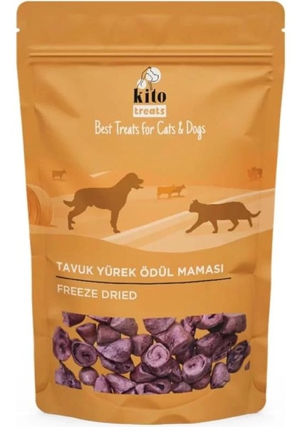 Freeze Dried Tavuk Yürek Ödül Maması Köpekler 30 gr (Dog Treat)