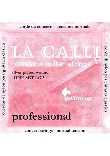 Strings Lg 50 La Klasik Gitar Teli Gümüş Kaplama