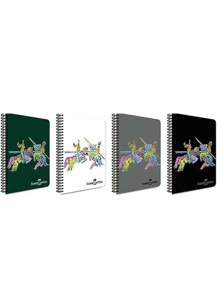 Şövalye Tasarımlı Spiralli Defter, A4, 100 Yaprak, 70G Kağıt, Düz Sayfa, Dayanıklı fiyatları