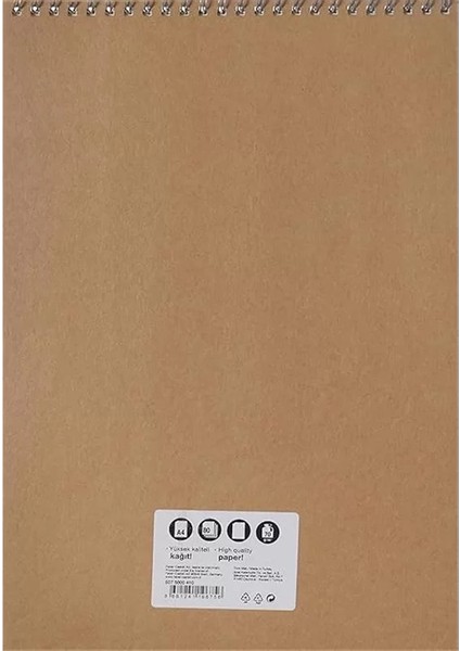 Bloknot, A4, 80 Yaprak, Düz, Karton Kapak, Spiral Cilt, 70G Kaliteli Kağıt, Asorti fiyatları