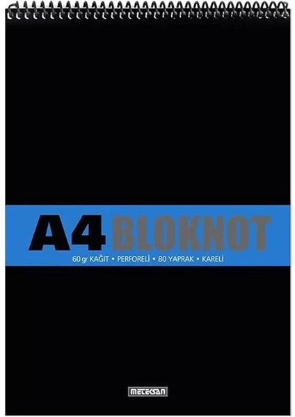 A4 Pet Spiralli Bloknot 80 Yaprak 2'li Paket, Çizgili