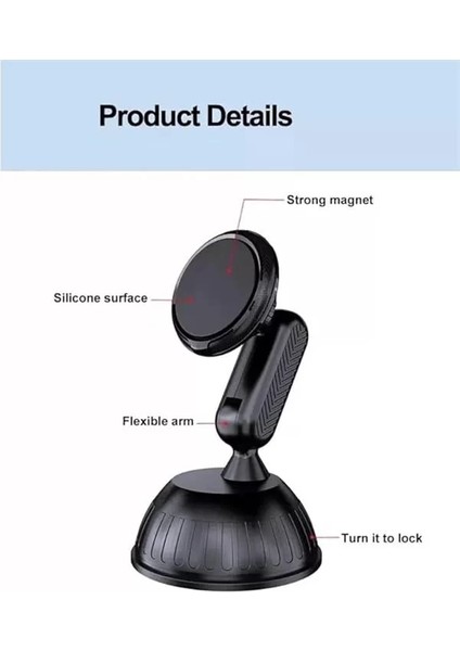 Privity Serisi Mıknatıslı Araç Içi Telefon Tutucu Vantuzlu Magnet 360 Derece Telefon Tutucu fiyatları