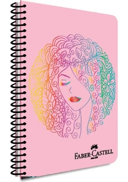 Yüz Tasarımlı Spiralli Defter, A4, 120 Yaprak, 70G Kağıt, Çizgili, Dayanıklı Kapak