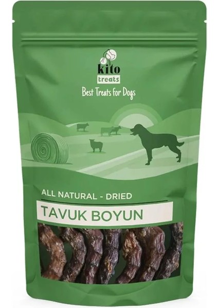 Tavuk Boyun Çiğnemelik Köpek Ödül MAMASI%100 Doğal, Glutensiz, Organik 100 gr (Dog Treat)