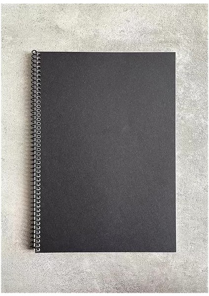 Kareli Spiralli Not Defter, A4 Boyut (21X29,7 Cm), 60 Yaprak, 90GR. Ivory Kağıt, Ofis