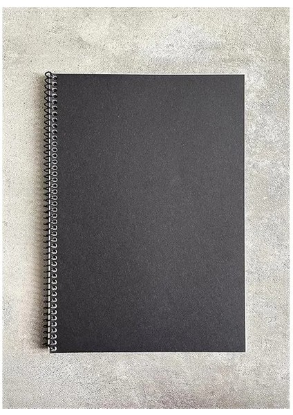 Çizgili Spiralli Not Defteri, A4 Boyut (21X29,7 Cm), 60 Yaprak, 90GR. Ivory Kağıt, Ofis