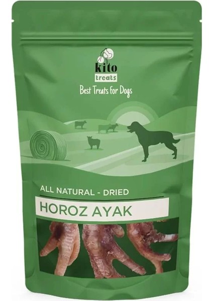 Horoz Ayak Çiğnemelik Köpek Ödül MAMASI%100 Doğal, Glutensiz, Organik 100 gr (Dog Treat)