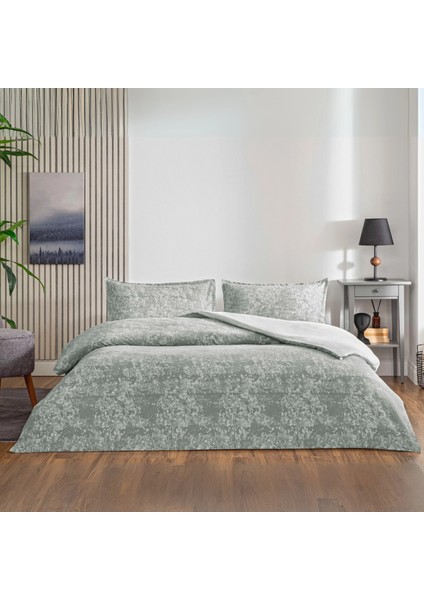 Seç&ser Çift Tarafı Desenli Çift Kişilik Nevresim Takımı Shimmer Gri