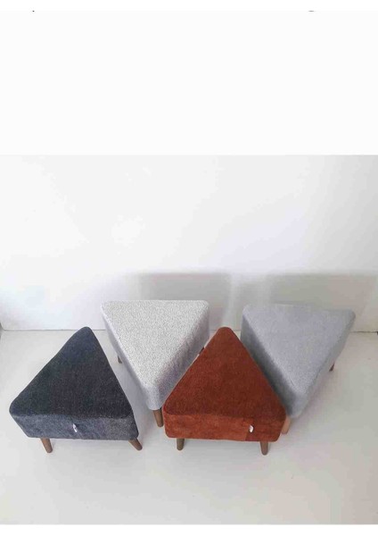Sahra Peri Bench Puf Üçgen Puf Tabure Bohem Puf Prizma Teddy Kumaş 3gen Puf fırsatları