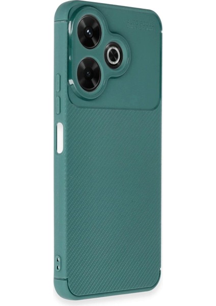 Xiaomi Redmi 13 4g Kılıf Auto Focus Karbon Kapak - Koyu Yeşil fiyatları