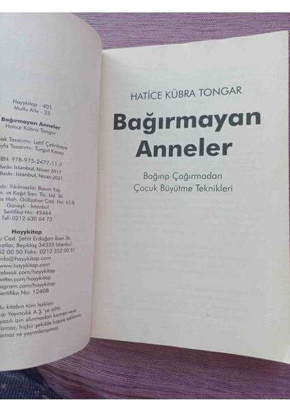 Bağırmayan Anneler Bağırıp Çağırmadan Çocuk Büyütme Teknikleri 173 Sayfa 2021 Basim Sadece Kunye Sayfasinda Yazi Var Fotoğraflar Da Gözükmektedir Harici Cok Temiz Durumdadir indirimleri