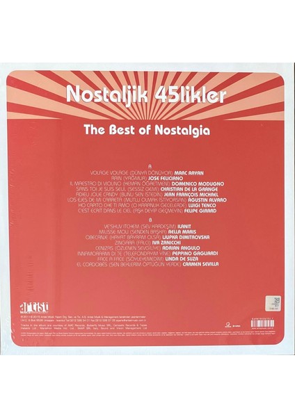 Nostaljik 45'likler - The Best Of Nostalgia (Plak) fiyatları