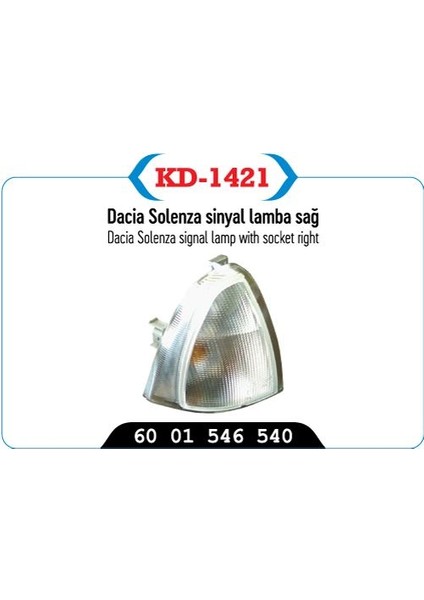 KD-1421 - Sınyal Lambası Sağ Solenza Duylu