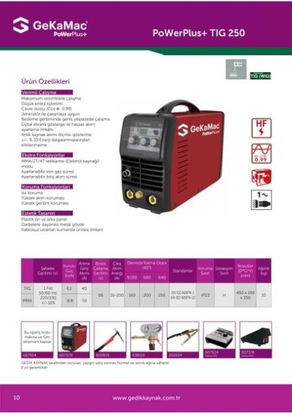 mac Power Plus Tig 250 - 3 Dc Kaynak Makinesi