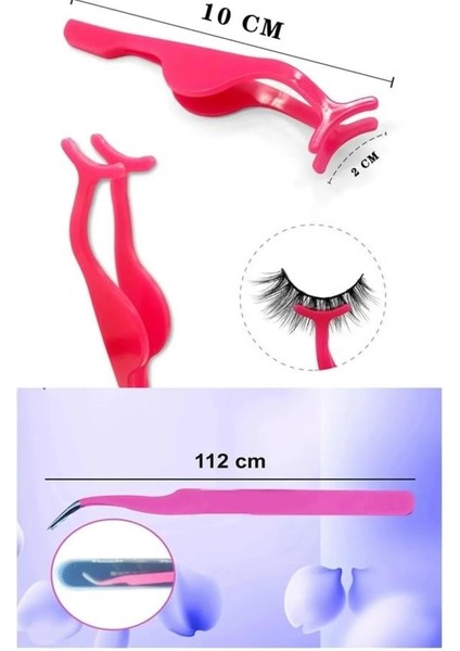 Ipek Kirpik Seti Kirpik Tutucu Cımbızlı 2'li Set modelleri