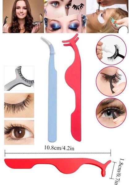 Ipek Kirpik Seti Kirpik Tutucu Cımbızlı 2'li Set fırsatları