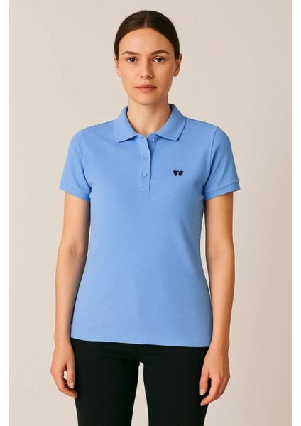 Kadın 3 Lü Paket Basic Kısa Kol Düz Polo Yaka Tişört modelleri