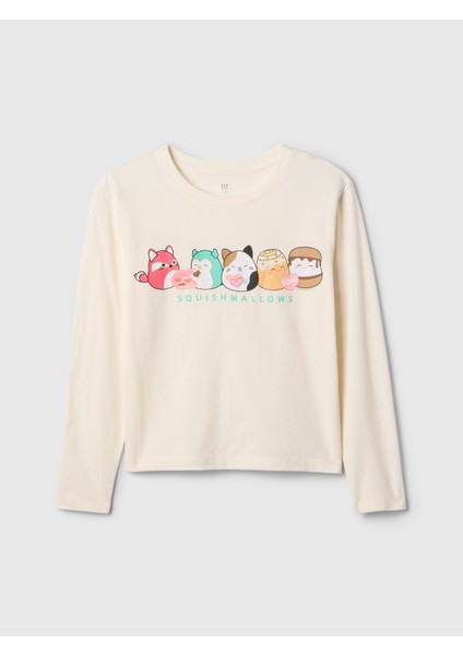 Kız Çocuk Bej Grafik Uzun Kollu T-Shirt fiyatları