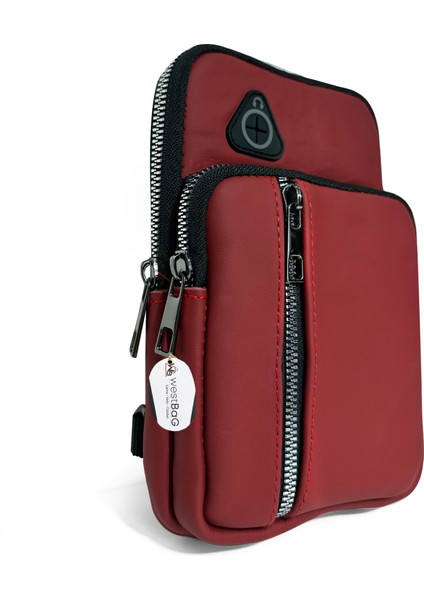 Hakiki Deri Telefon Bölmeli & Kulaklık Çıkışlı Çapraz Omuz Çantası Bodybag fiyatları