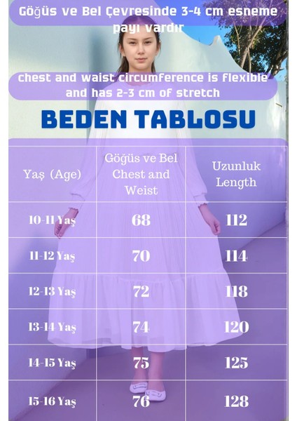 Genç Kız/çocuk Uzun Pliseli Pamuklu Şifon Tesettür ELBISE-ELB-2045 modelleri