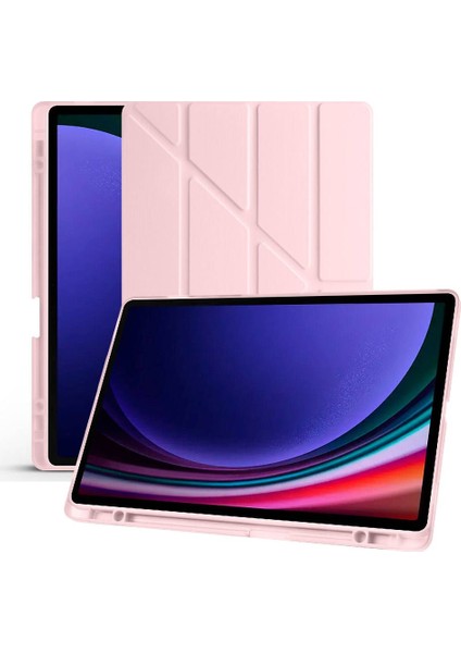 Galaxy Tab S6 Lite 2024 P610 P617 P620 10.4 Kalem Bölmeli, Smart Cover, Stand Özellikli, Pu Deri Koruyucu Kılıf (S Pen Uyumlu)