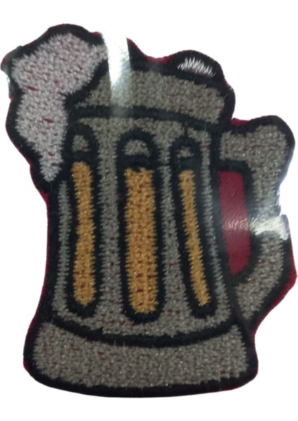 Büro Ev Ofis Için 3X3CM Bira Bardağı Motif Ütü Ile Yapışan Aplike Arma