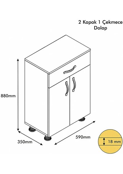 2 Kapaklı Boy Dolabı 90 cm modelleri