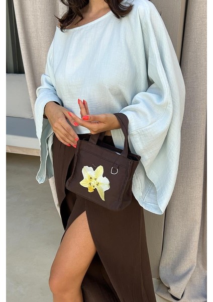 Salva Mini Desenli Kanvas Çapraz Çanta Kahverengi fiyatları