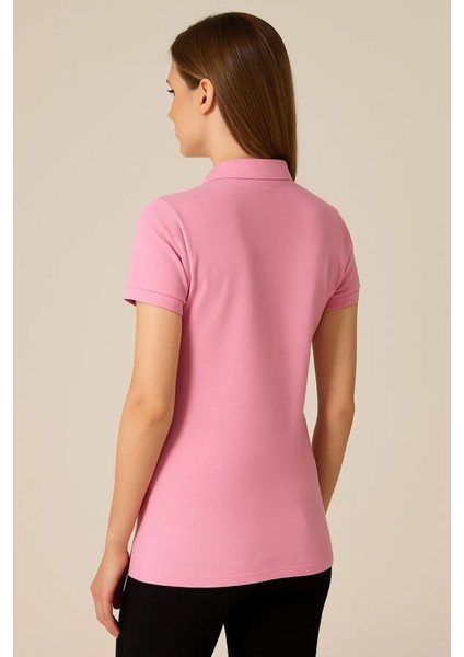 Kadın 3 Lü Paket Yazlık Basic Düz Polo Yaka Tişört