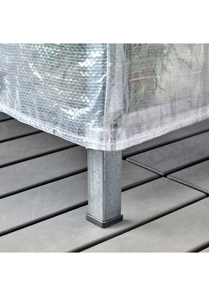 Hyllıs Dış Mekan Raf Ünitesi 60 x 27 x 140 cm Şeffaf Kılıflı Çelik Toz Korumalı Sera Kullanımlı fırsatları
