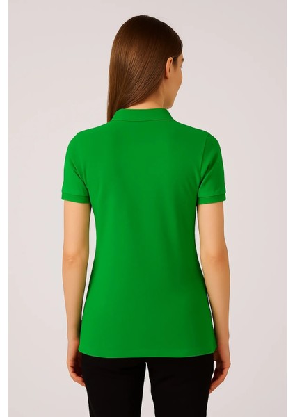 Kadın 3 Lü Paket Yazlık Basic Düz Polo Yaka Tişört