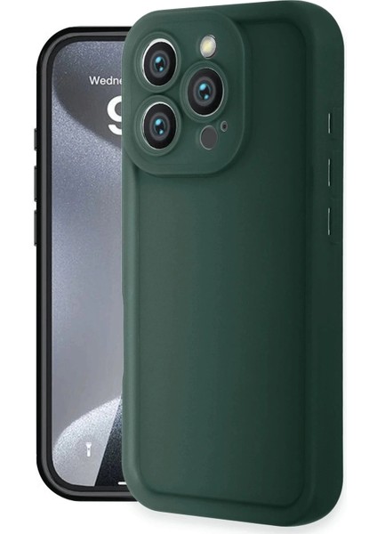 iPhone 16 Pro Kılıf Viera Silikon - Koyu Yeşil