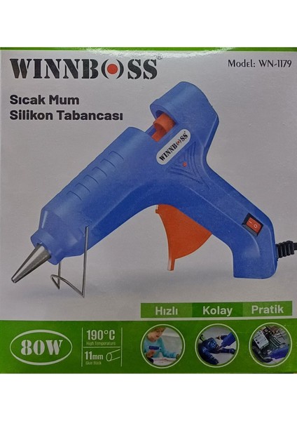 Winnboss Anahtarlı Sıcak Mum Silikon Tabancası - 80W
