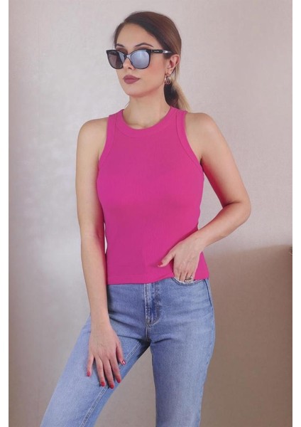 Kadın 3'lü Premium Pamuklu Fitilli Atlet Beyaz, Siyah, Fuşya fiyatları