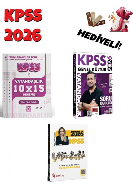 2026 Kpss Genel Kültür Vatandaşlık Soru Bankası ve Deneme Muhteşe