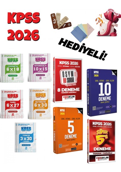 2026 Kpss Genel Yetenek Genel Kültür Deneme Seti 10 Kitap 59 Dene