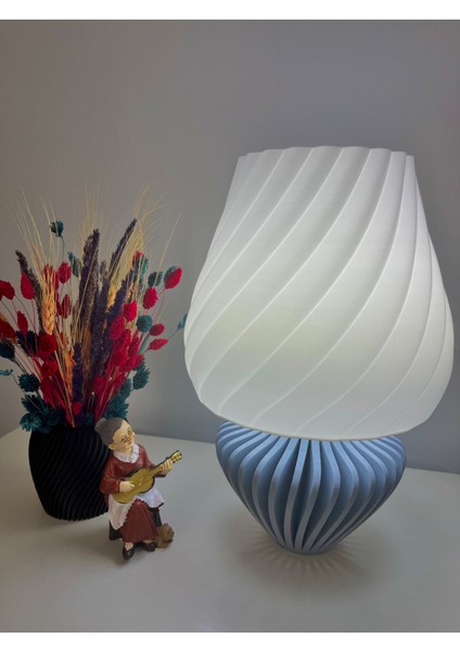 Modern Şarjlı Spiral Abajur