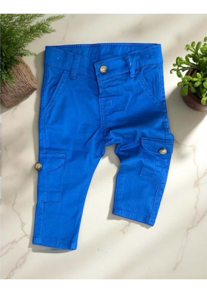 Yan Cepli Chino Pantolon - Nanıca Kıds - NNC120215 - Saks - 2 Yaş - NNC120215-SAKS-2 Yaş Saks