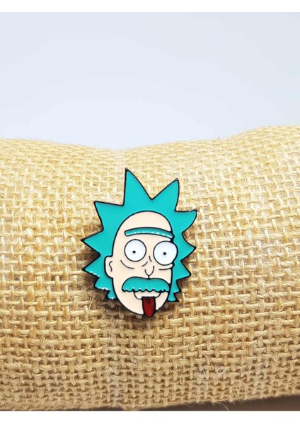 Rıck And Morty Rıck Rozet. Mineli, Metal.