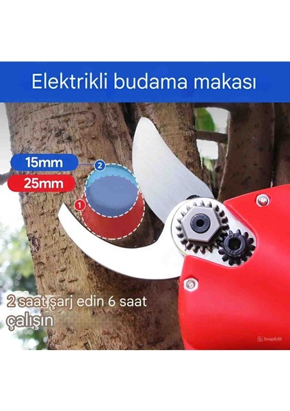 24V Çift Bataryalı Şarjlı Budama Makası Akülü Bağ, Bahçe, Dal, Bitki, Temizleme, Kesme fiyatları