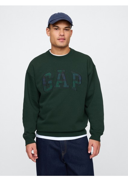 Erkek Koyu Yeşil Gap Logo Relaxed Fleece Sweatshirt