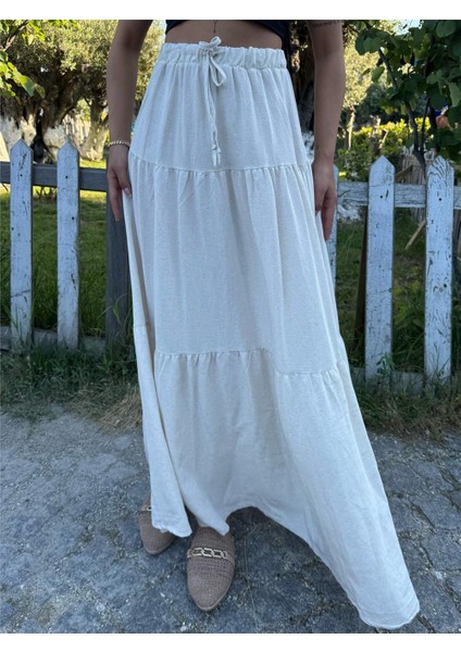 Taş Beli Lastikli Etek