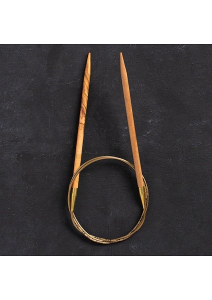 Dikiş Atölyesi Için 80CM 5mm Zeytin Ağacı Misinalı Örgü Şişi