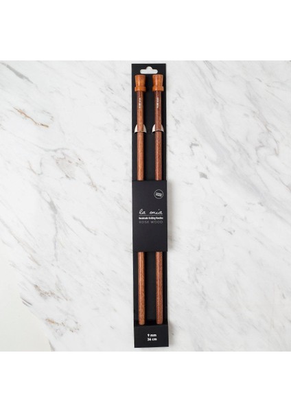 Dikiş Atölyesi Için 9mm 36CM Ahşap Örgü Şişi modelleri