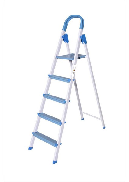 Uzun Büyük 130 cm A Tipi 4+1 Toplam 5 Kaydırmaz Basamaklı Sehpalı Sağlam Pabuçlu Merdiven Basamak fiyatları