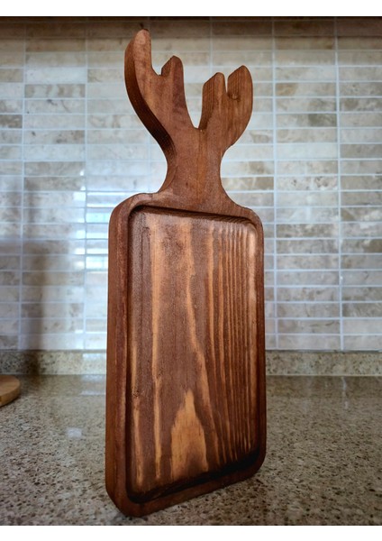 Ahşap Sunum Tahtası - 31 X 12 Cm - Kahverengi