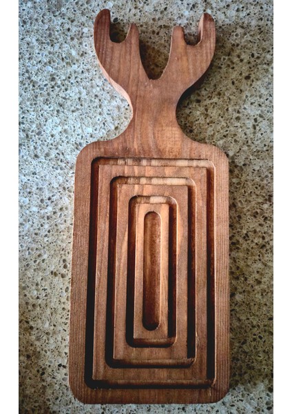 Ahşap Sunum Tahtası - 31 X 12 Cm - Kahverengi