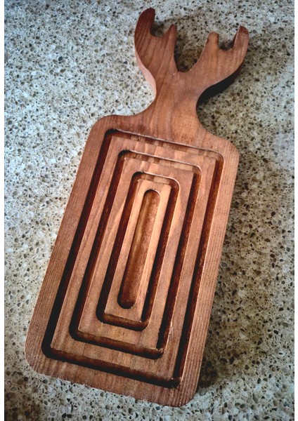 Ahşap Sunum Tahtası - 31 X 12 Cm - Kahverengi